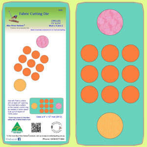 Circles 2¼" x 2 and 1½" x 9 -  6330 - includes cutting mat