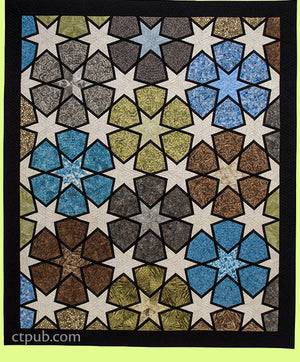 Triangle Stars, 7" Finished Triangle Block- 6909 - mat included