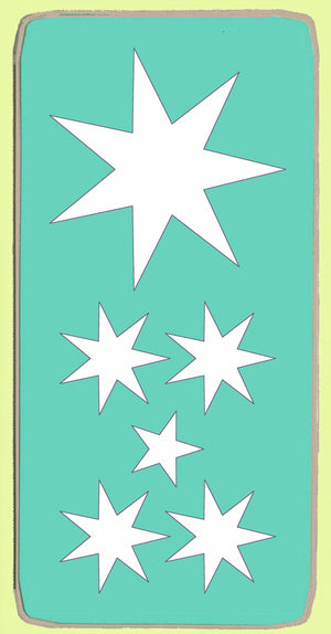 Australian Flag Stars x 6 stars on die - 6146b - Mat Included