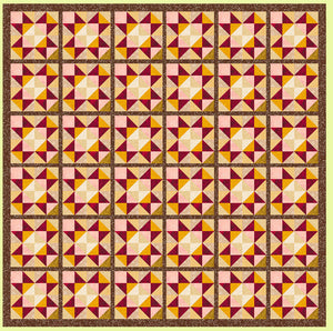 Triangles, Quarter Square, 3" finished block Alternate Layout - 6237b - Mat Included