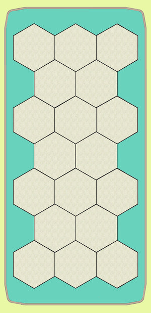 Hexagons 1" cut sides -  6346 - includes cutting mat