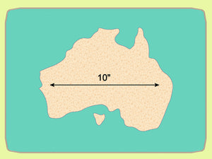 Australian Map 10" across - 6748 - Mat included