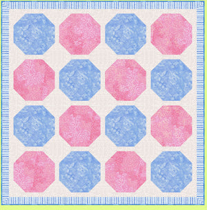 Octagon in Square (Snowball) - 8" Finished - 6975 - Mat Included