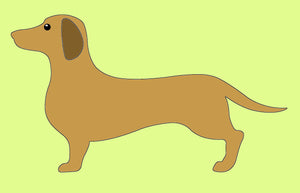 Dachshund- Approx 8" x 4½"- 6165 - Mat included