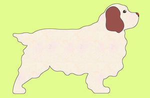 Clumber Spaniel 7" x 5" - 6197 - Lid and Mat included