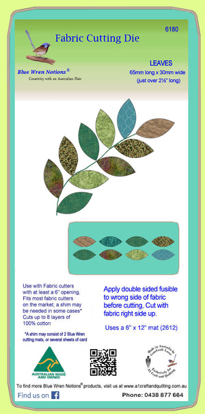 Leaves 65mm long x 30mm wide - 6180 - Lid and Mat included