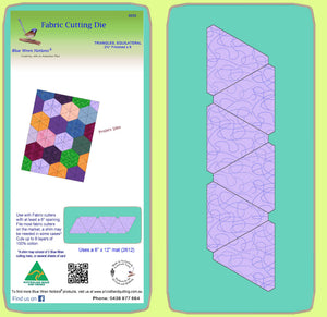 Triangles, Equilateral  2¼" finished - Multi x 6 (6233) Mat and clear lid included