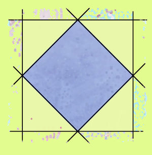 Squares 3 21/64" cut, x 3 - 6386 - Blue Wren Cutting Die, Mat included