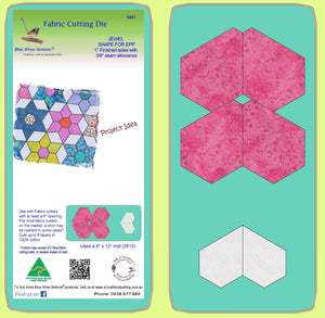 Jewel Shape for EPP, 1" sides (6451) Fabric and paper Cutting on one die.