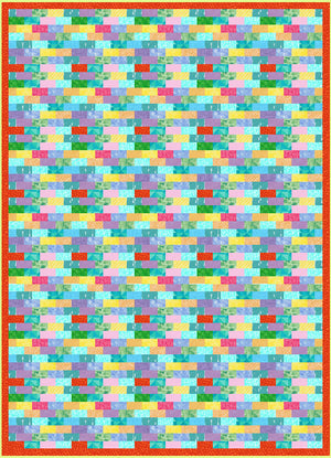 Rectangle 1½" x 2½ cut, (1"x 2") finished - Multi x 12 - 6473 - mat included