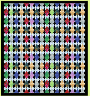 DIAMONDS COMBO 1 3/4" &3½" Finished sides - 6489 - includes mat