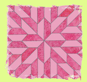 Hexagons, Half, 2" finished sides, elongated 45°,  ¼" seam allowance - 6497 - includes cutting mat
