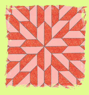 Hexagons, Half, 2" finished sides, elongated 45°,  3/8" seam allowance - 6498 - includes cutting mat