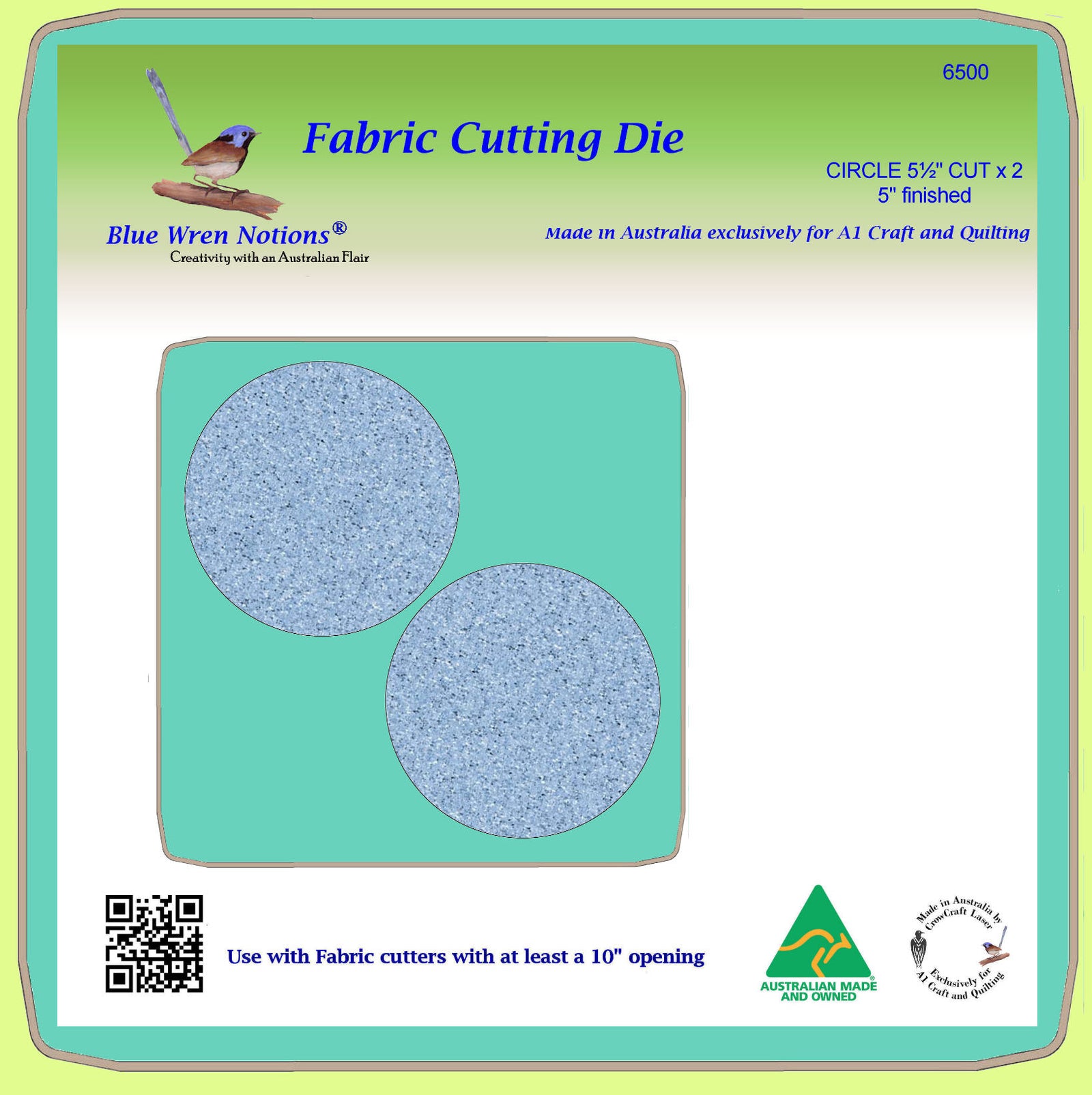 Circles 5½" cut, x 2  - 6500  mat included 10" x 10"