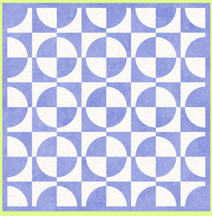 Drunkards Path Concave parts only, 5" finished ¼ block, 10" finished block size - 6931a - Mat Included