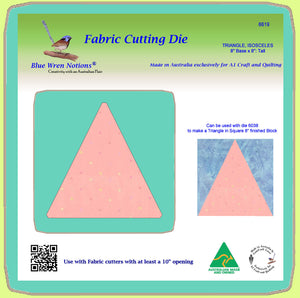 Triangle, Isosceles  8" base, 8" tall - 6619 - Mat Included