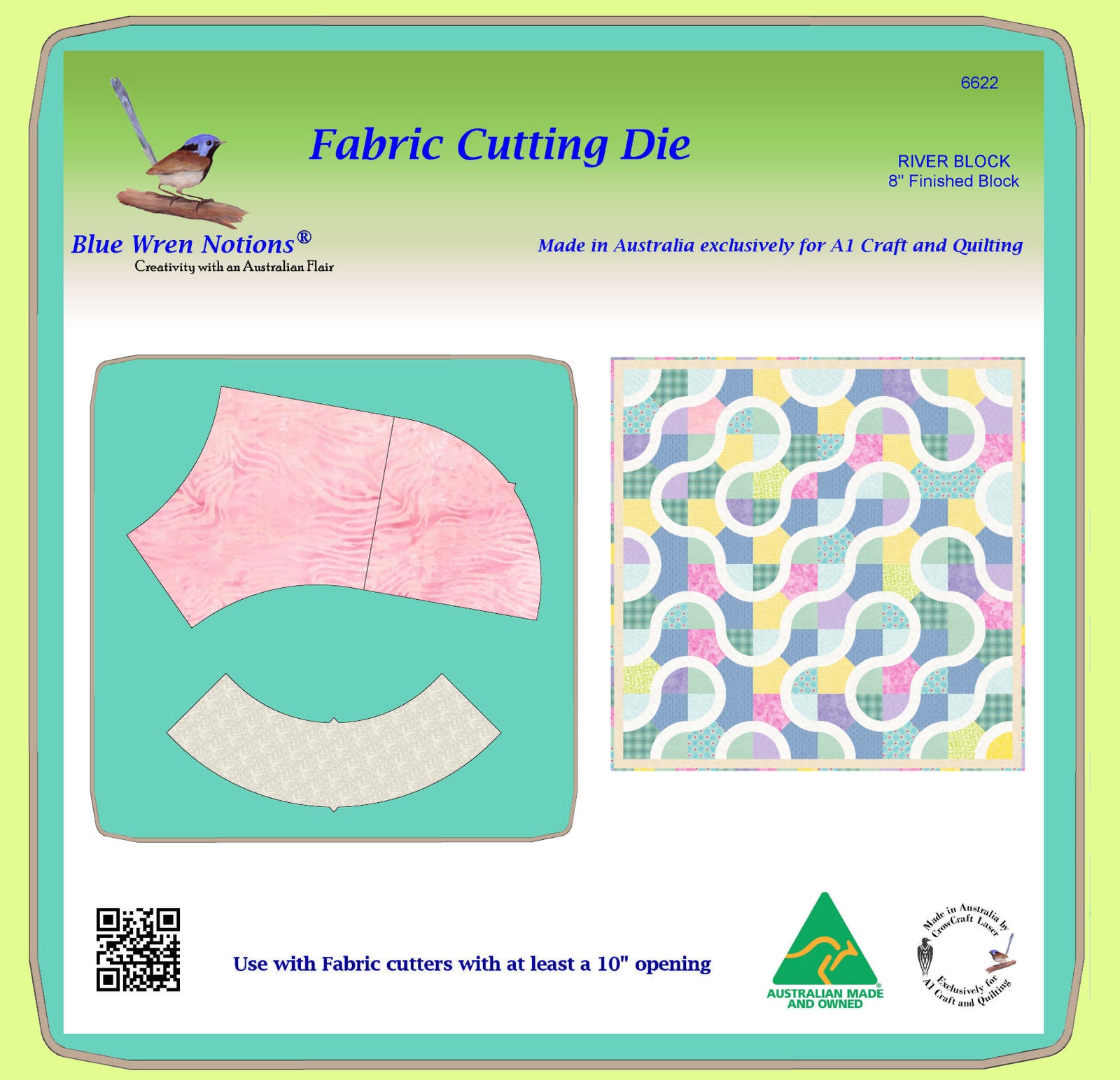 River Block 8" finished - 6622- includes cutting mat