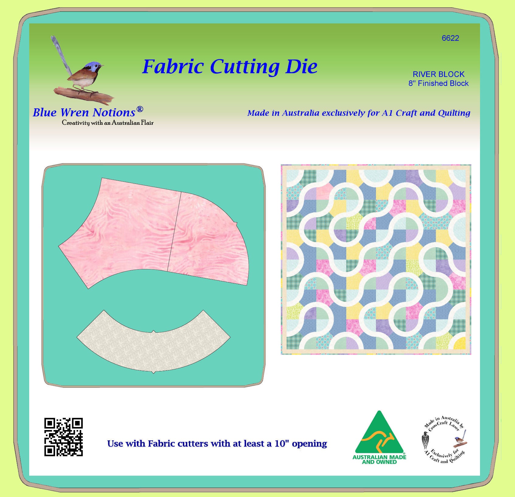 River Block 8" finished - 6622- includes cutting mat