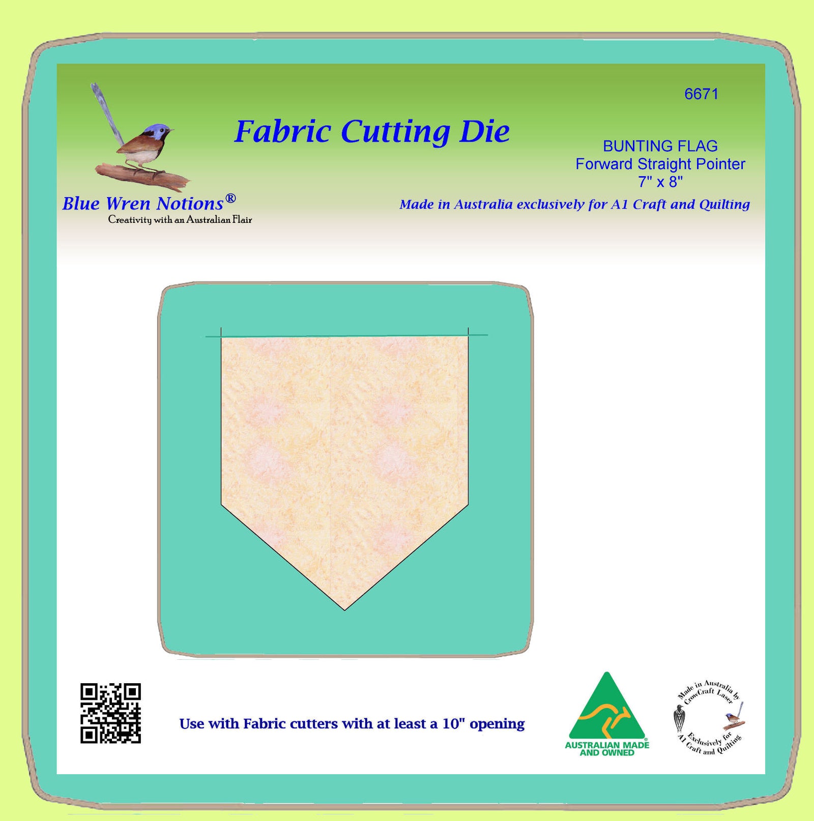 Bunting Flag- Forward Straight Pointer - 6671 - Mat included