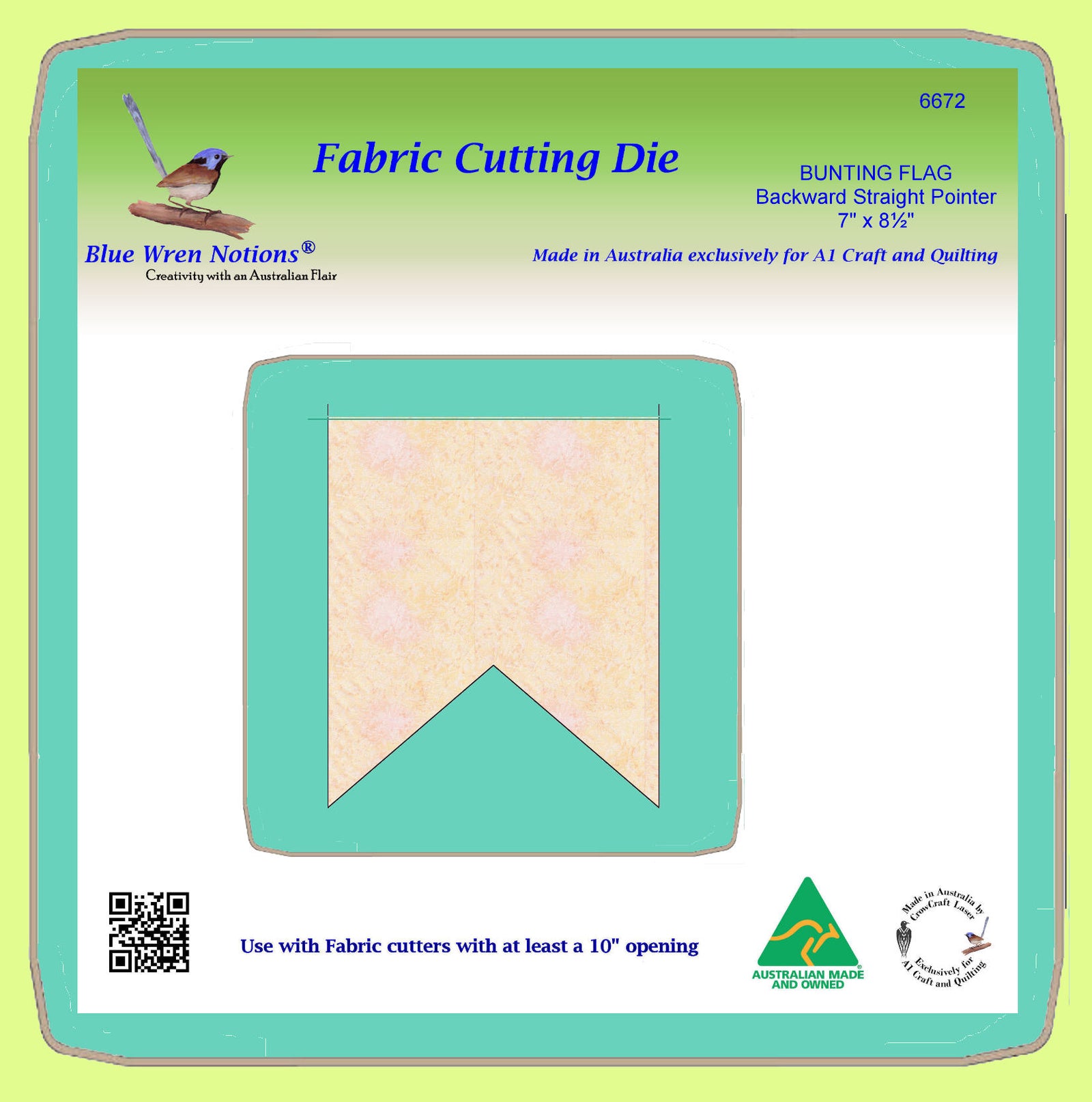 Bunting Flag- Backward Straight Pointer - 6672 - Mat included