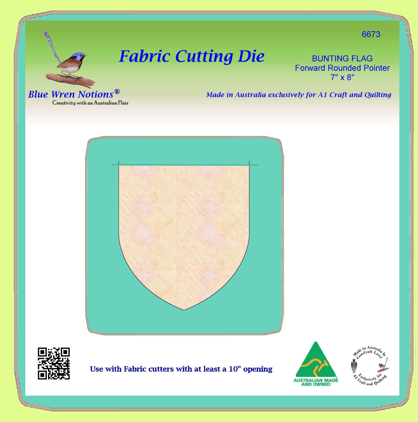 Bunting Flag- Forward Rounded Pointer - 6673 - Mat included