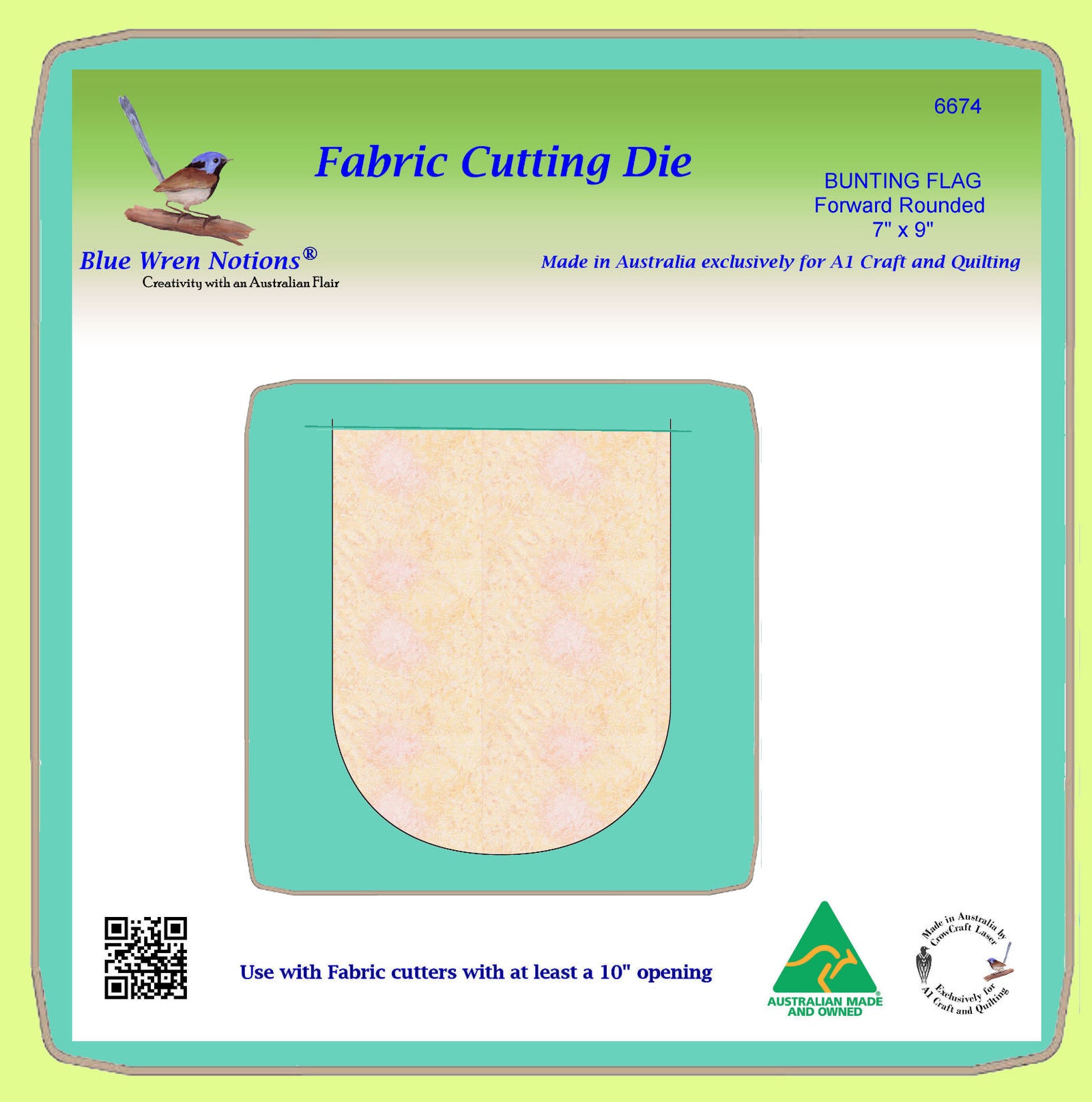 Bunting Flag- Forward Rounded - 6674 - Mat included