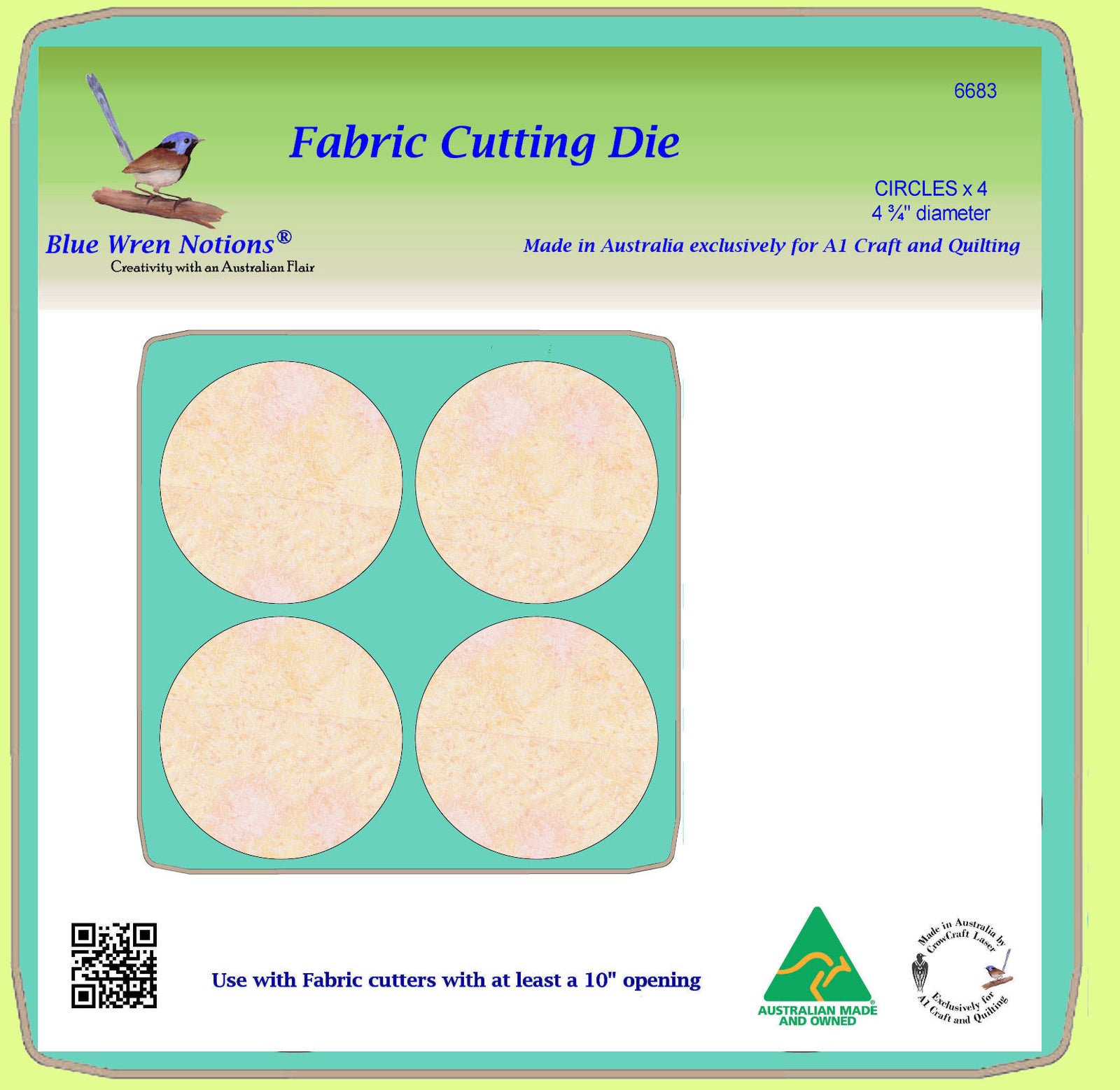 Circles 4¾" x 4, 6683  - mat included 10" x 10"