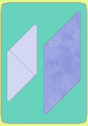Parallelogram - 12" x 4" with 4" half square triangles - 6886 = Mat (2015) included.