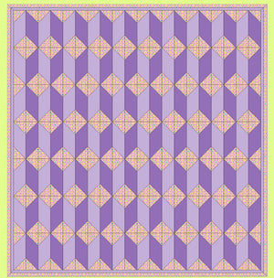 Parallelogram - 12" x 4" with 4" half square triangles - 6886 = Mat (2015) included.