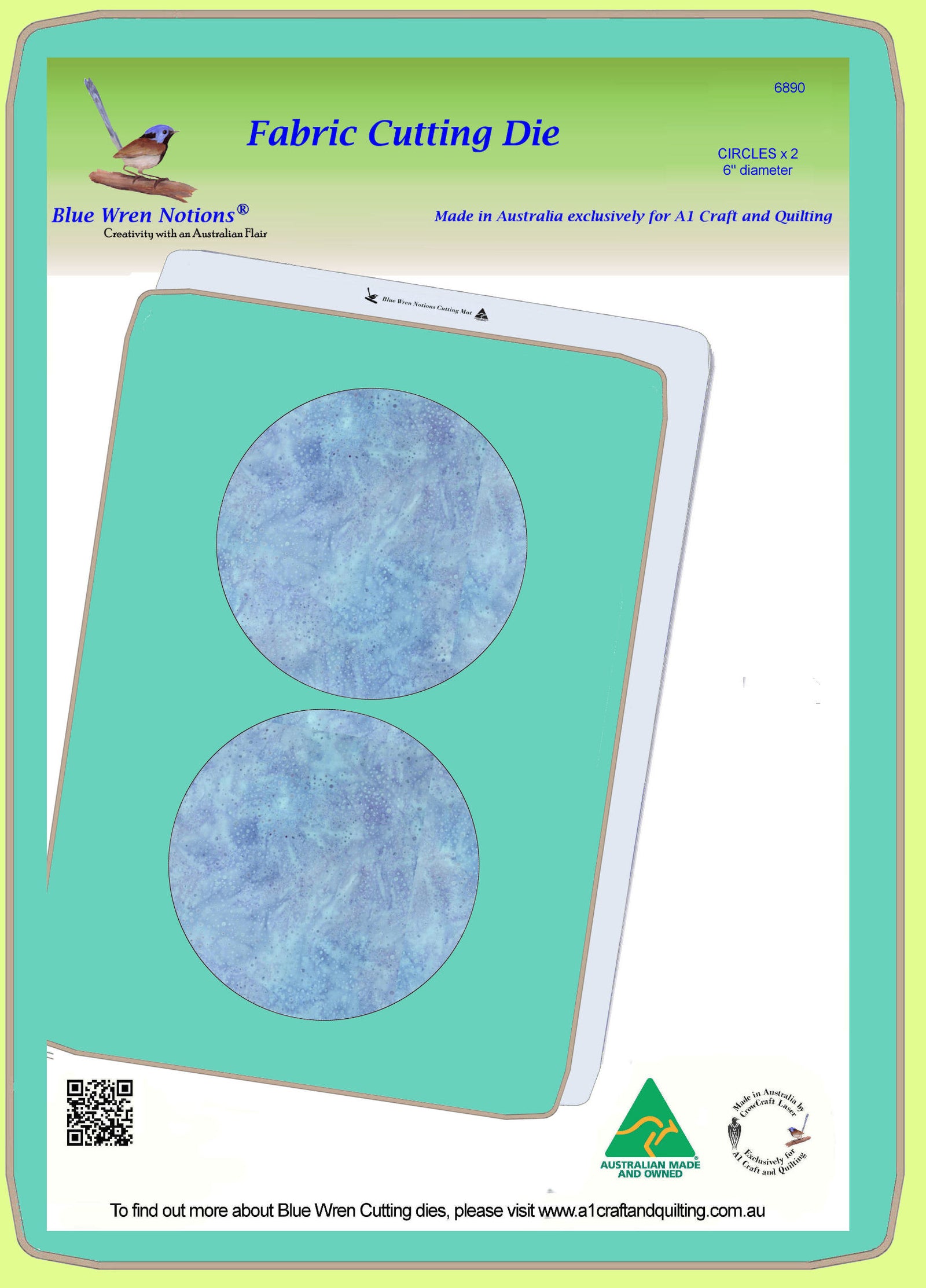 Circles x 2,  6" diameter - 6890