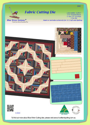 Log Cabin, Curvy 11¼" finished block - 6896 - Mat included