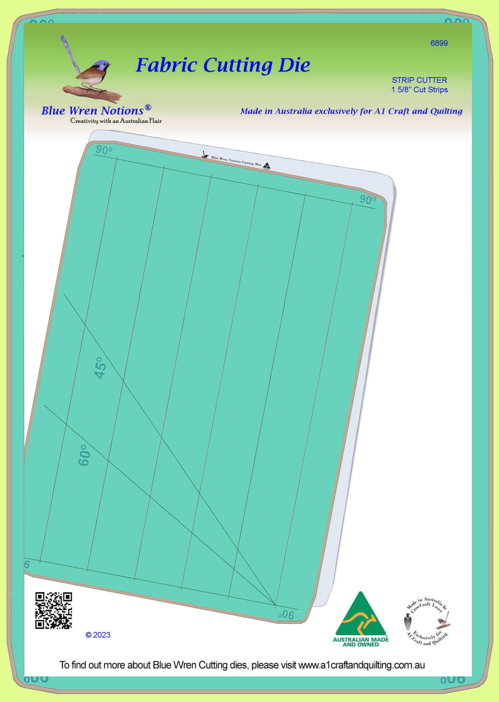 Strip Cutter - 1 5/8"  -  6899, Mat Included!