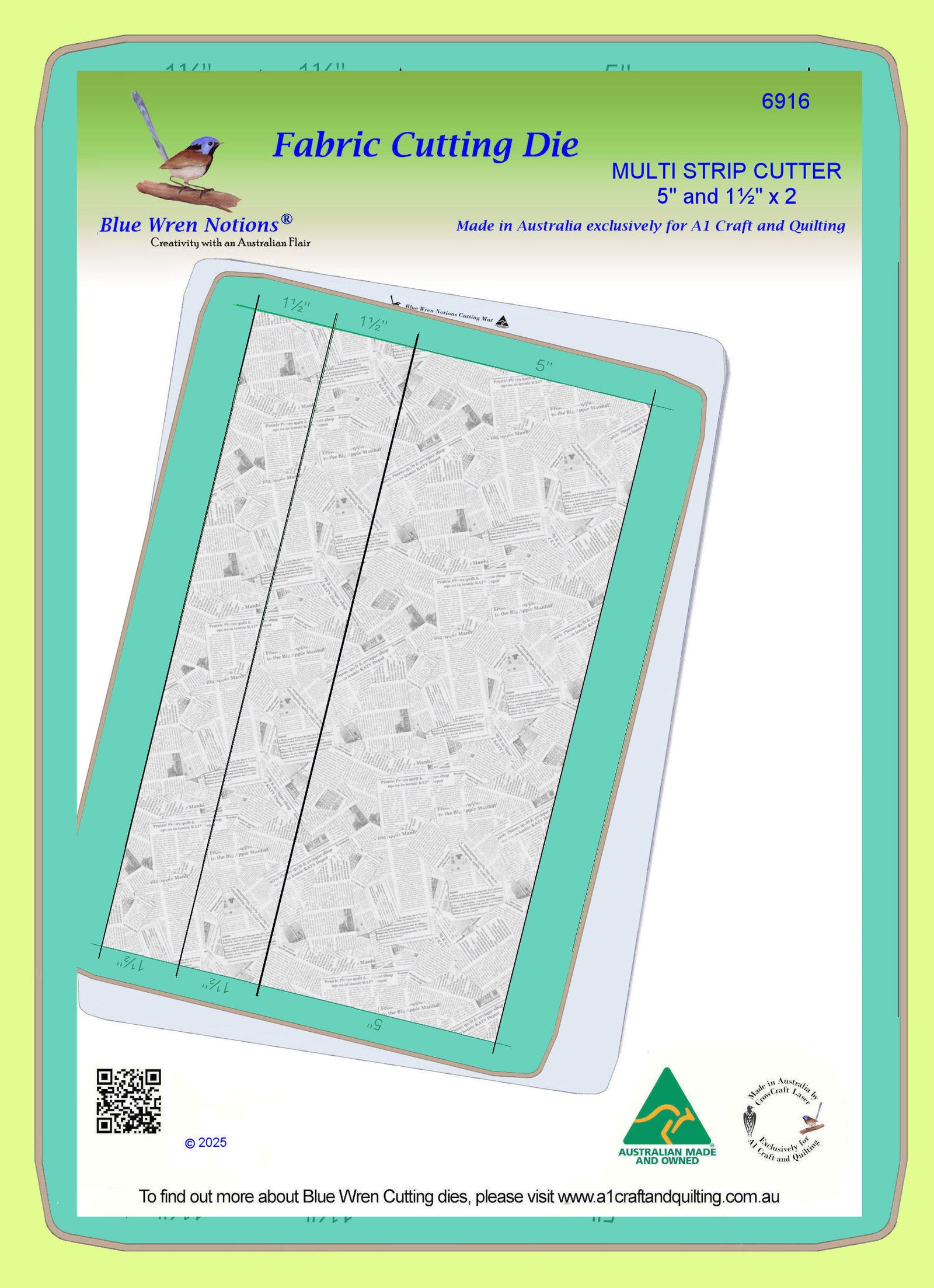 Strip Cutter Combo 5" & 1½" x 2"  -6916-  mat included