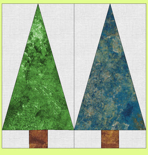 Christmas Tree #4 - 6934 - 4"wide x 8"high block finished - mat included