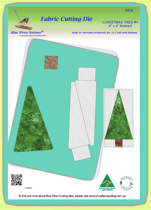 Christmas Tree #4 - 6934 - 4"wide x 8"high block finished - mat included