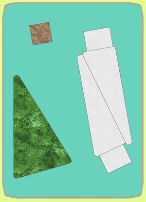 Christmas Tree #4 - 6934 - 4"wide x 8"high block finished - mat included