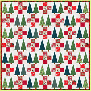 Christmas Tree #3 - 6935 - 5"wide x 10"high block finished - mat included