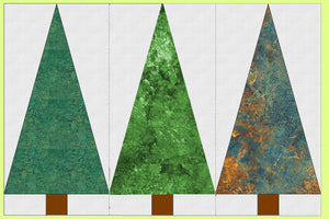 Christmas Tree #3 - 6935 - 5"wide x 10"high block finished - mat included