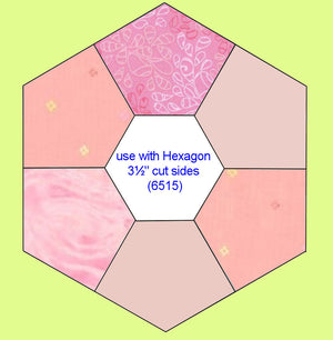 Pentagons, Irregular, with 3½" cut base, 8" across - 6998 -  mat included