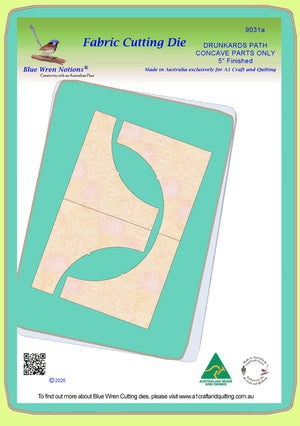 Drunkards Path Concave parts only, 5" finished ¼ block, 10" finished block size - 6931a - Mat Included