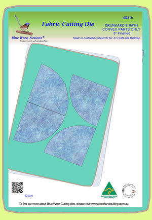 Drunkards Path Convex parts only, 5" finished ¼ block, 10" finished block size - 6931b - Mat Included