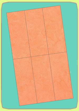 Rectangles, 2½" x 6½" cut Multi x 6 - 9040, - mat included