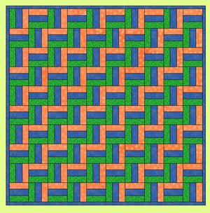 Rectangles, 2½" x 6½" cut Multi x 6 - 9040, - mat included