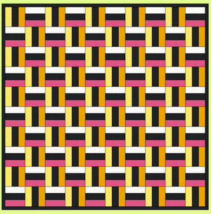 Rectangles, 2½" x 6½" cut Multi x 6 - 9040, - mat included