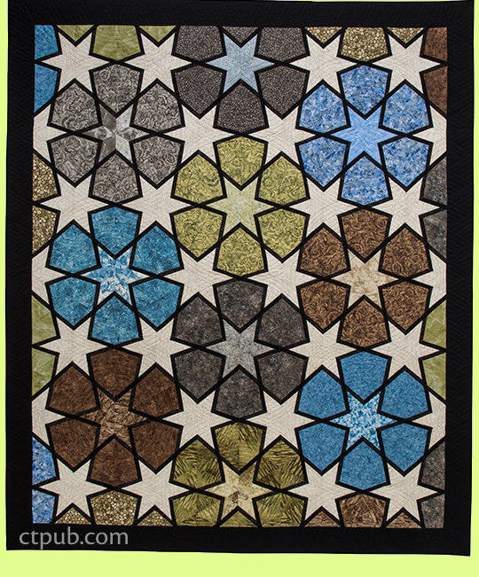 Triangle Stars, 7" Finished Triangle Block- 6909 - mat included - A1 ...