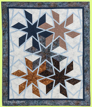 Triangle Stars, 9" Finished Triangle Block- 6910 - mat included
