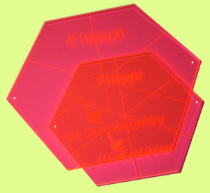 Hexagons (3" & 4") for Framed Hexagon Quilt as you Go