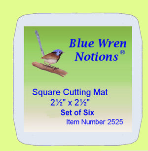 Blue Wren Cutting Mat Set of Six... 2.5" x 2.5" (2525)