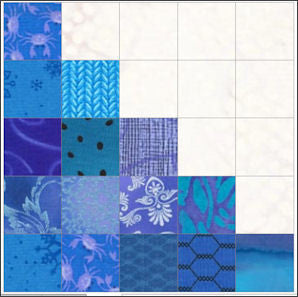 Squares 1½" cut, (1" finished), Multi x 18 - 6000 - includes cutting mat