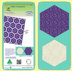 Hexagons 2½" & 3" Cut Sides combo - 6017 with mat